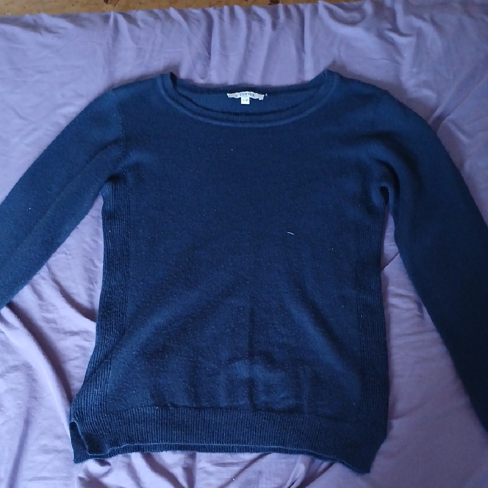 Elegant Navy Crew Neck Sweater